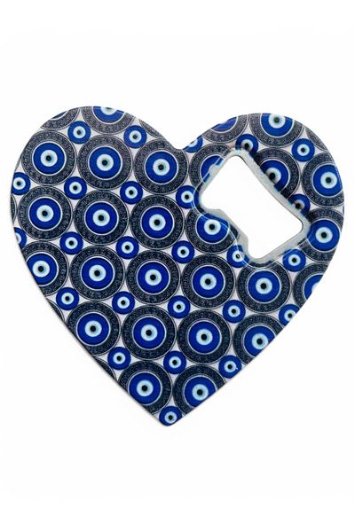 GALATA GIFT Magnet - Bottle Opener - Soda Pop with Evil Eye Beads - Refrigerator Magnet