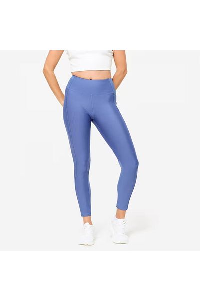 Decathlon Women's High Waisted Leggings - Phone Pocket - Comet Blue