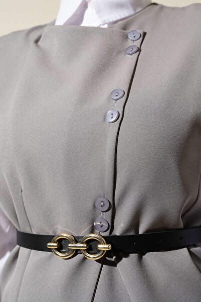 VOLT CLOTHİNG Női Cross Mini gombos mellény övvel, kétrészes öltöny