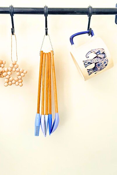 Meturas Blue Bamboo Silicone Set of 5 - Heat Resistant Spoon and Ladle Set