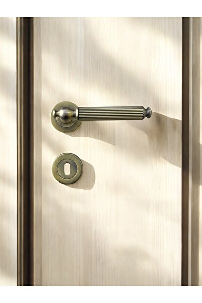 evnepa Kapı Kolu Antik Sarı Kapı Kolu Rustik Kapı Kolu Takımı Antik Kapı Kulpu ODA Rozetli