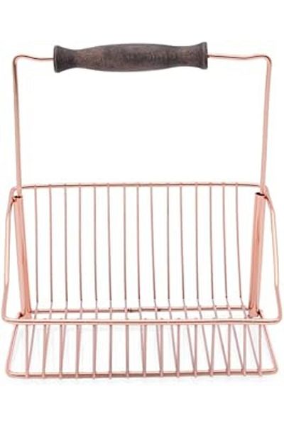 Yedi Home&Decor Wrought Iron Multi-Purpose Basket Bright Copper Suitable for Kitchen Bathroom Use 2009_Bakır Re