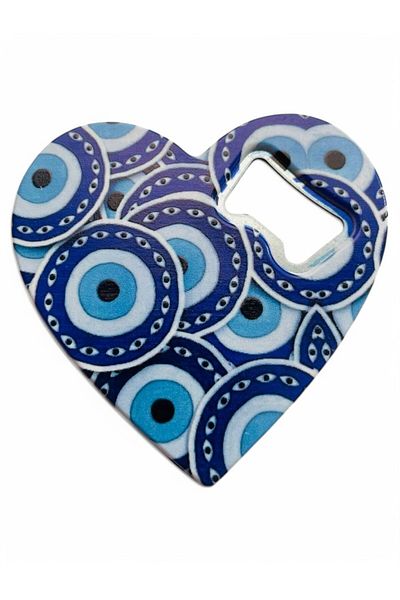 GALATA GIFT Magnet - Bottle Opener - Soda Pop with Evil Eye Beads - Refrigerator Magnet