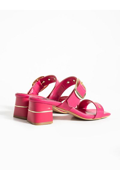 ALEMDAR AYAKKABI Γυναικείες παντόφλες ZEST Fuchsia Buckle Detail