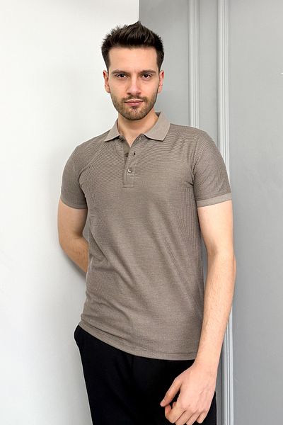 ModaPlaza Ανδρικό μπλουζάκι Waffle Polo 3229