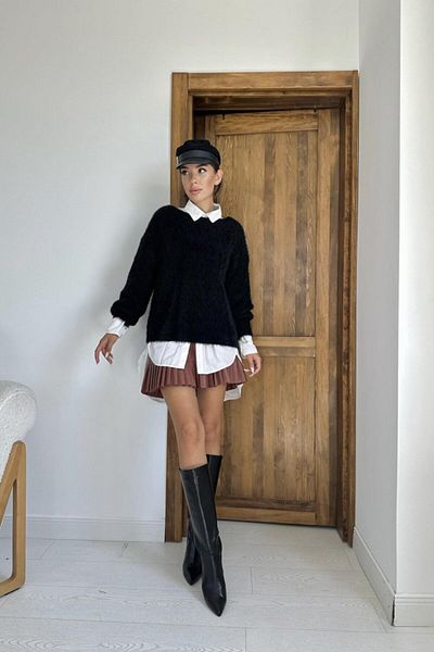 modaserdem Black Diamond Patterned Knitwear Sweater