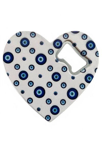 GALATA GIFT Magnet - Bottle Opener - Soda Pop with Evil Eye Beads - Refrigerator Magnet
