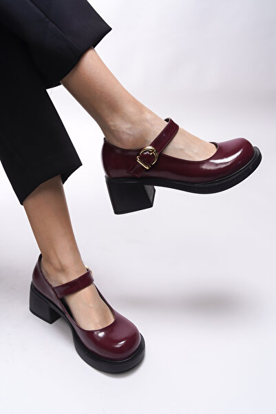 Riccon Kyslanna Kadın Loafer 0012503 Bordo Rugan