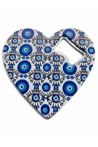GALATA GIFT Magnet - Bottle Opener - Soda Pop with Evil Eye Beads - Refrigerator Magnet