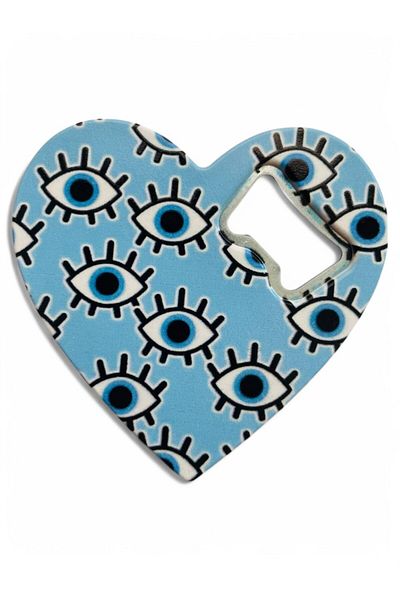 GALATA GIFT Magnet - Bottle Opener - Soda Pop with Evil Eye Beads - Refrigerator Magnet
