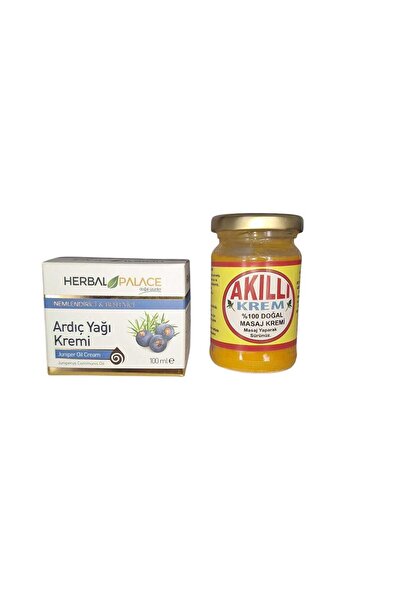Herbal Palace ardıç yağı kremi 100 ml + akıllı krem %100 doğal masaj kremi