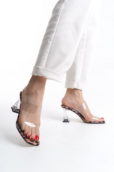 wolfcity Women's Shoes for Transparent Classic Heel and Tape