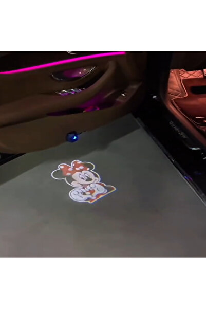 DemirciStore 1 Adet Mickey Mouse Araba Motor Kapı Altı Logo Led Işık