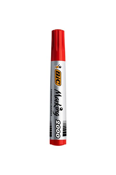 Bic Marking 2000 Permanent Marker Round Tip Red Box of 12