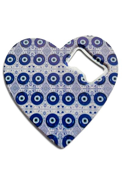 GALATA GIFT Magnet - Bottle Opener - Soda Pop with Evil Eye Beads - Refrigerator Magnet