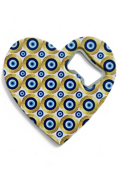GALATA GIFT Magnet - Bottle Opener - Soda Pop with Evil Eye Beads - Refrigerator Magnet