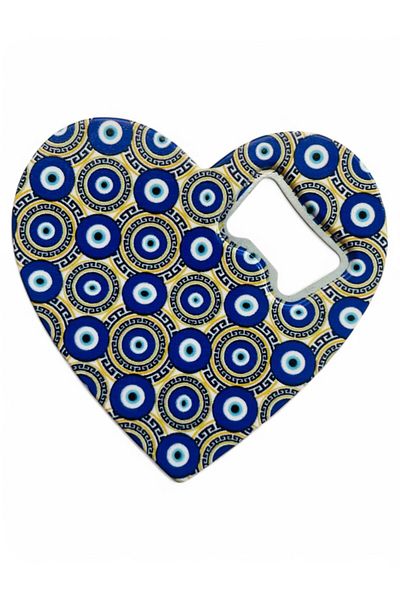 GALATA GIFT Magnet - Bottle Opener - Soda Pop with Evil Eye Beads - Refrigerator Magnet