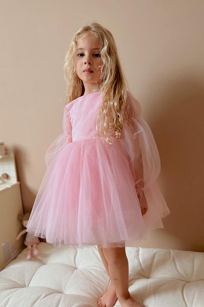 Le Mabelle Pink Butterfly Winged Girl's Dress - Kate