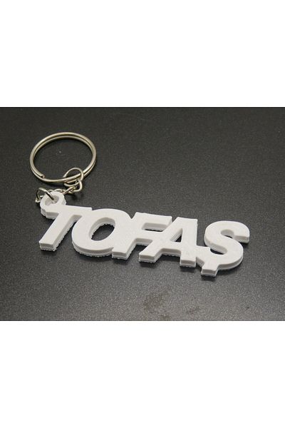 MODA 🚗   Tofas Written 3D Printing Keychain – Stylish and Durable Accessory