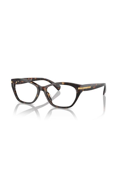 Ralph Lauren Ralph Woman Square Eyeglasses- Ra 7161u - Lense Size:53mm - Shiny Dark Havana
