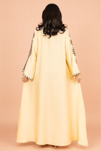 IKKXA Solid Embroidered Jalabiya