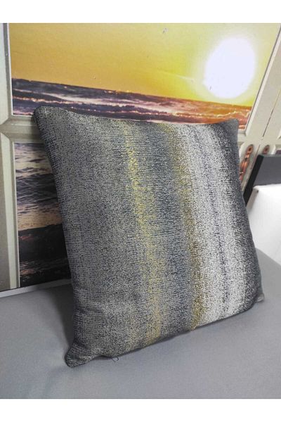 Evcimenhome Produs nou Husă de pernă țesătă jacquard Str Culoare: nurcă - auriu - antracit