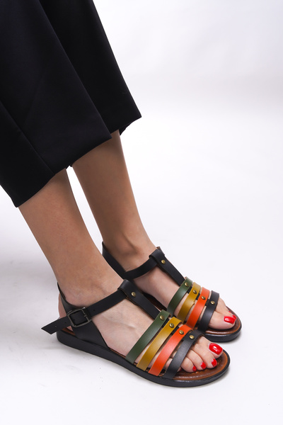 Riccon Lizcaiah Жіночі сандалі 0012201 Чорні