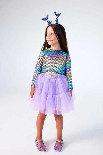 Le Mabelle Σετ Crop Girl's Lilac Mermaid - Linda