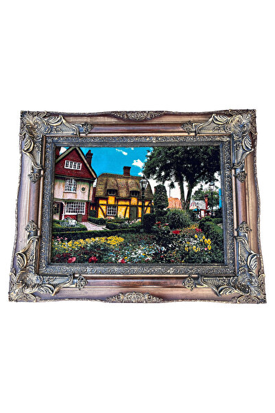 Hasyılmaz Brugge'de Bir Park Adlı İran Tebriz Halı Tablo 95x75cm - Duvar Halı...