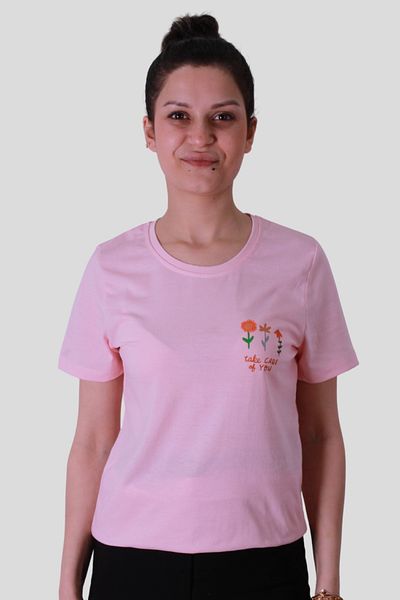 trender 3 Floral Print Pink Women's T-Shirt