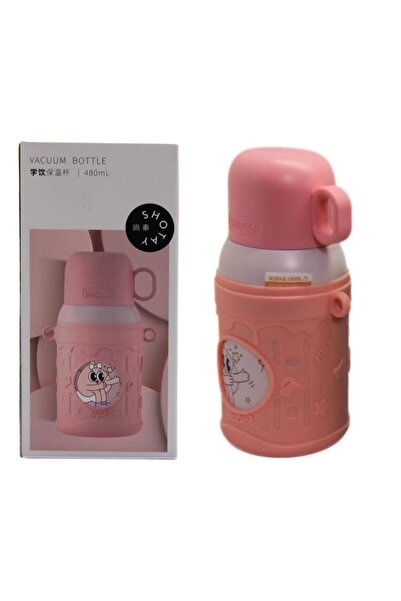 Shotay Pink Cardboard Steel Thermos Flask 480ml Children