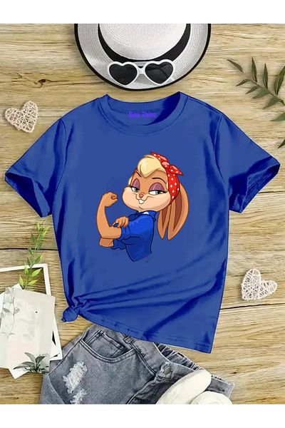 New Shine 1 tricou este un cadou pentru achiziții de 6 și mai sus în coș - Tricou pentru copii Bandana Bunny Girl Power Oversize