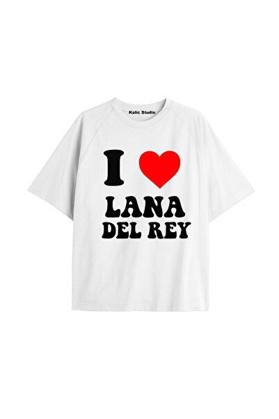 Kalic Studio لانا ديل ري تي شيرت كبير الحجم KOD12