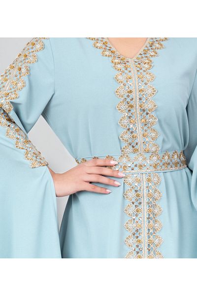 IKKXA Royal Luxe Belted Kaftan