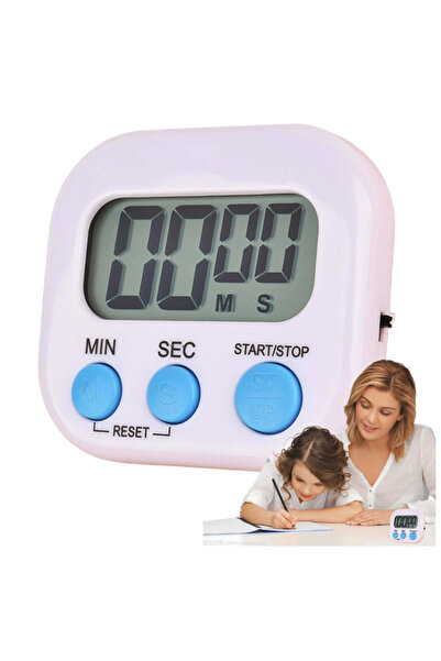 newnet Renkli Dijital Zamanlayıcı Mıknatıslı / Masaüstü Mutfak, Spor, Ders İl...