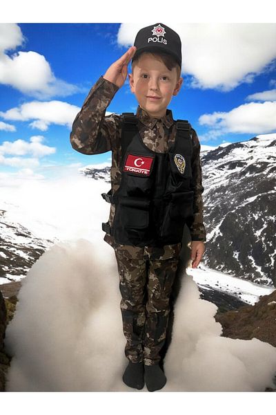 Muraty Children's Soldier Outfit Special Operations Brown, Khaki Party Costume Assault Vest Suit Complete Set