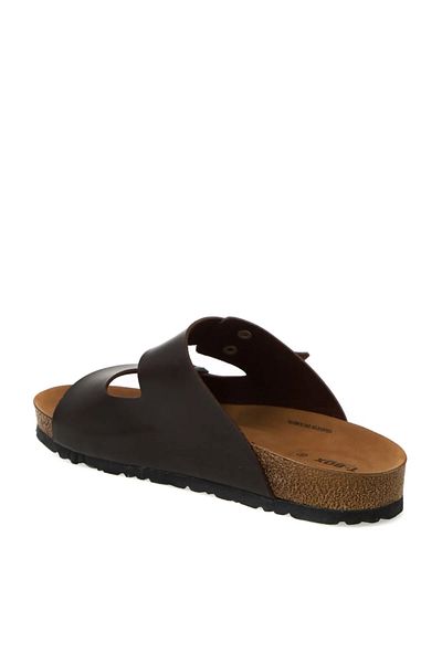T-Box Faux Leather Slippers
