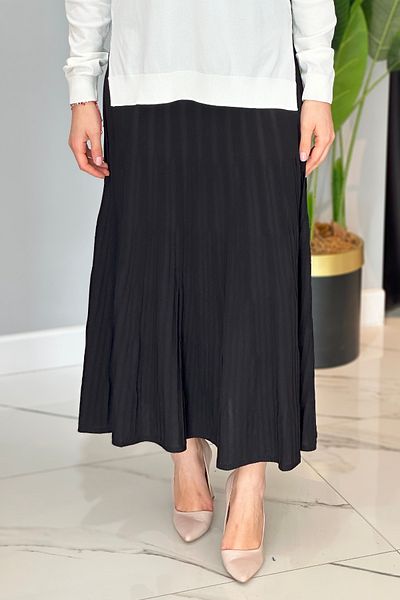 Missemramiss Speciale Knitwear Φούστα 4714 - Μαύρη