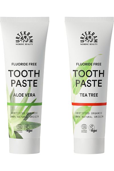 Urtekram Organic Aloe Vera 75 Ml + Tea Tree 2 Pack Toothpaste 75 Ml