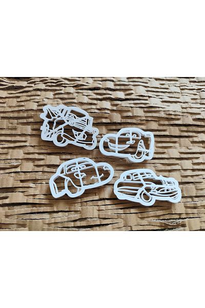 TOKO Cars Cookie Mold Set (4 Pieces) (Lightning Mcqueen, Sally, Doc Hudson, Mater)