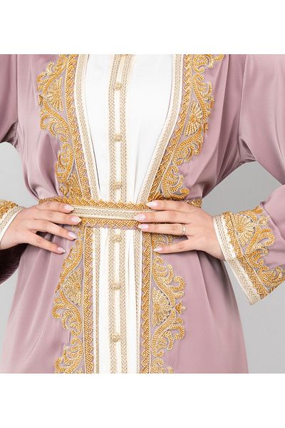 IKKXA Classic Elegance Belted 2-piece Kaftan