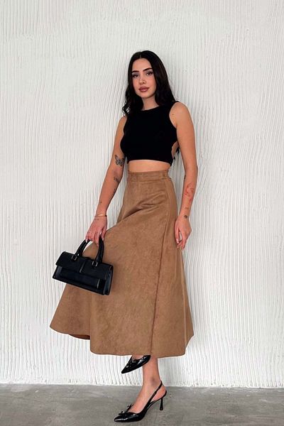 İKLİM LİFE Long Suede Skirt