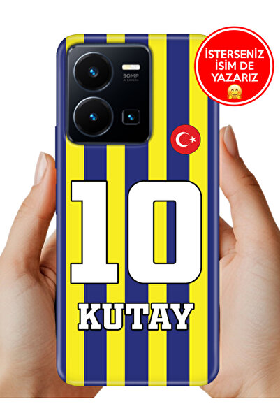 Cekuonline Vivo Y22s - Y35 Kılıf Kişiye Özel İsim Yazılı Forma Tasarım Siliko...
