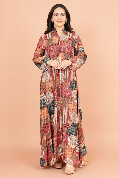 IKKXA Multicolor Patterns Modern Jalabiya