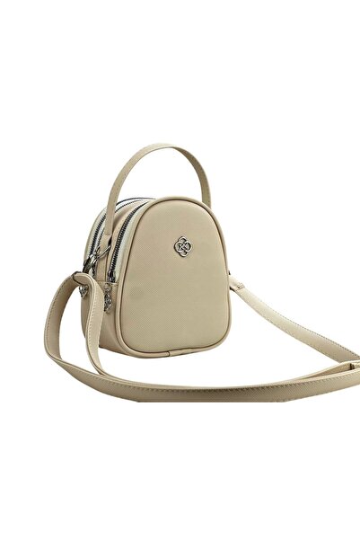 ARONA Krem Kadın Şık Çapraz El Ve Omuz Çantası Ölçüler: Genişlik: 8 Cm X En: ...