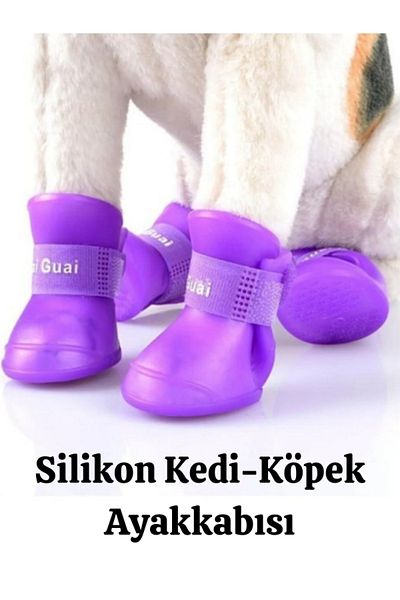 Komano Pontika Silicone Waterproof Cat-Dog Shoes Velcro Paw Shoes for Clean and Well-Cared Paws