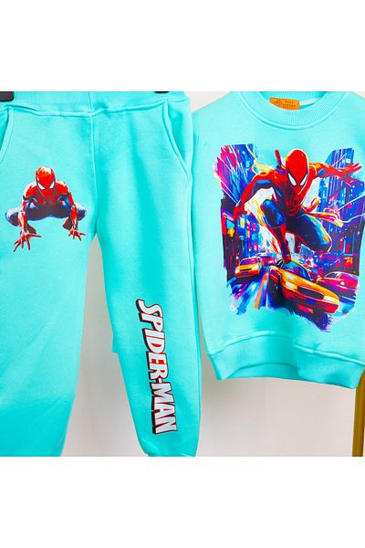 BookOrBook Spiderman New York 3 Thread Raster Premium Quality Kids Tracksuit Set