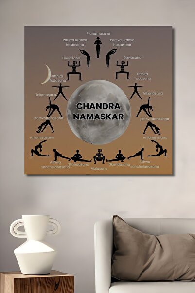 Teona Ahşap Yoga Rutinleri Ay Selamlaması Ahşap MDF Dekoratif Dikdörtgen Ev,İ...