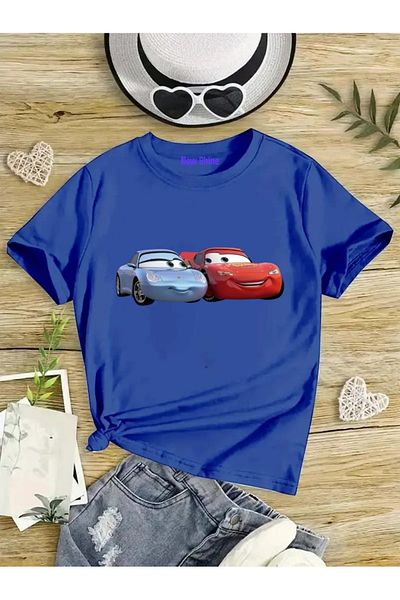 New Shine 1 tricou este un cadou pentru achiziții de 6 și mai sus în coș - Tricou pentru copii supradimensionat Mcqueen și Sally
