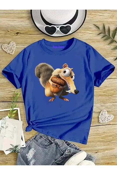 New Shine 1 tricou este un cadou pentru achiziții de 6 și mai sus în coș - Tricou pentru copii Squirrel Oversize